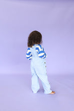 Load image into Gallery viewer, Organic Embroidery Posy Overalls - Ice Blue
