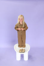 Load image into Gallery viewer, Organic Zip Boilersuit - Coffee
