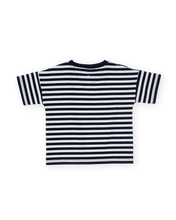 Load image into Gallery viewer, Essential Stripe Logo T-Shirt - Navy

