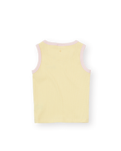 Load image into Gallery viewer, Embroidered Colour Pop Rib Singlet - Yellow
