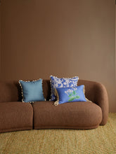 Load image into Gallery viewer, Pinstripe Yves Klein Blue Linen Cushion
