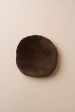 Load image into Gallery viewer, Linen/Velvet Round Cushion-Chocolate
