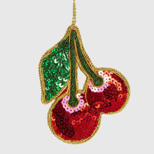 Load image into Gallery viewer, Cherry Sequin Hanging Decoration

