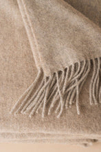 Load image into Gallery viewer, MERINO WOOL THROW | LATTE/GREY
