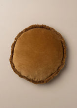 Load image into Gallery viewer, Velvet Round Fringed Cushion-Nutmeg
