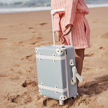 Load image into Gallery viewer, Olli Ella See- Ya Suitcase-Steel Blue
