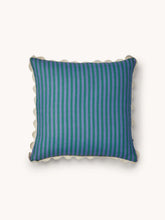 Load image into Gallery viewer, Pinstripe Yves Klein Blue Linen Cushion
