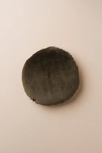 Load image into Gallery viewer, Linen/Velvet Round Cushion-Olive
