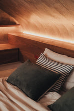 Load image into Gallery viewer, Linen/Velvet Square Cushion-Dark Olive
