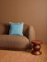 Load image into Gallery viewer, Pinstripe Yves Klein Blue Linen Cushion
