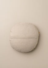 Load image into Gallery viewer, Linen/Velvet Round Cushion-Chocolate
