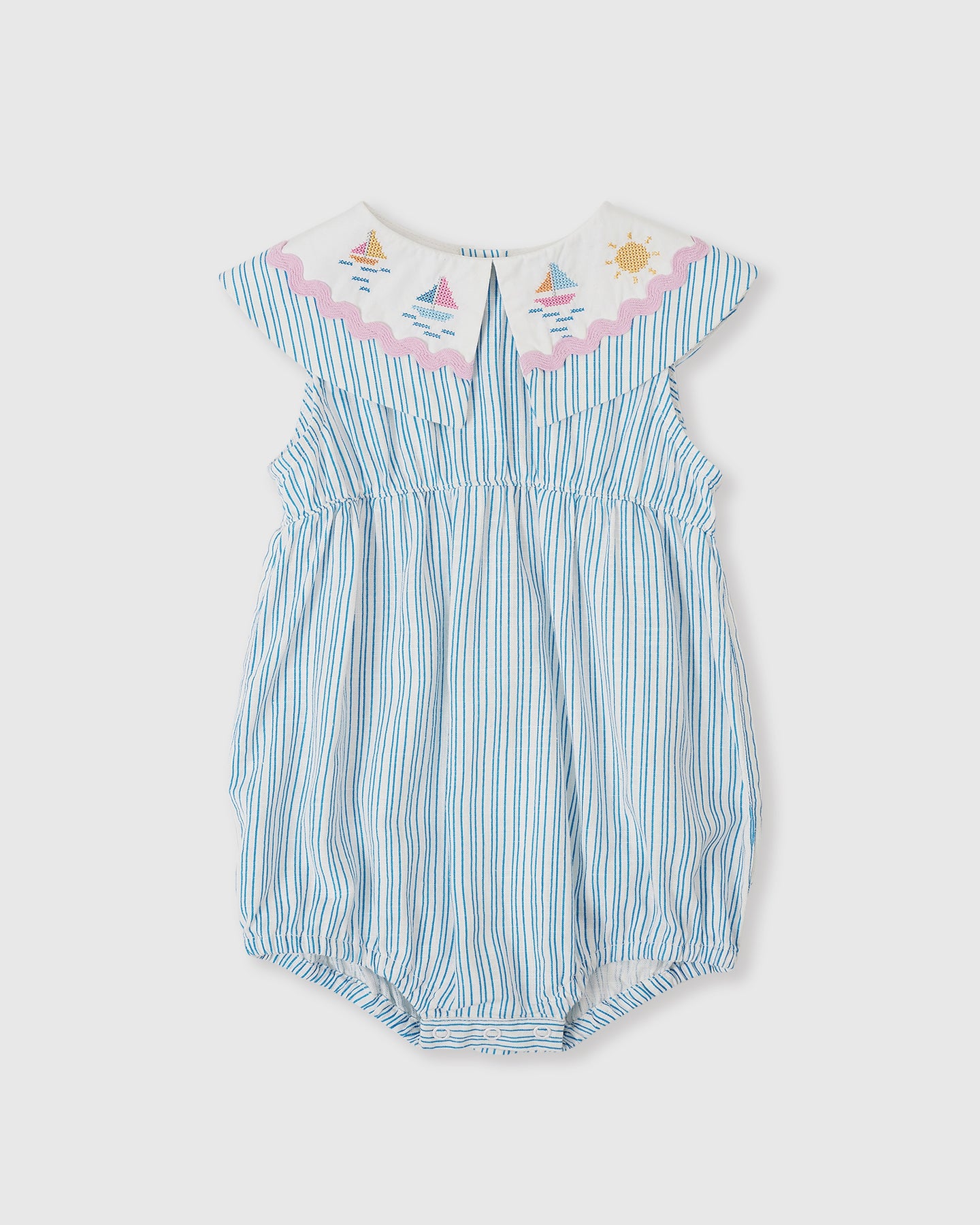 Sailor Stripe Ava Collared Romper