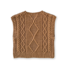 Load image into Gallery viewer, Chunky Cable Knit Vest - Toast
