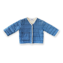 Load image into Gallery viewer, Quilted Reversible Jacket - Denim &amp; Garden
