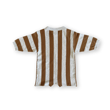 Load image into Gallery viewer, Organic Vertical Stripe Knit Romper - Grey Marle &amp; Brownie
