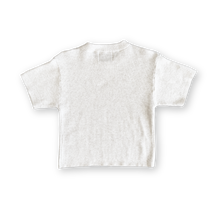 Load image into Gallery viewer, Organic Ribbed Knitted Logo Tee - Coconut
