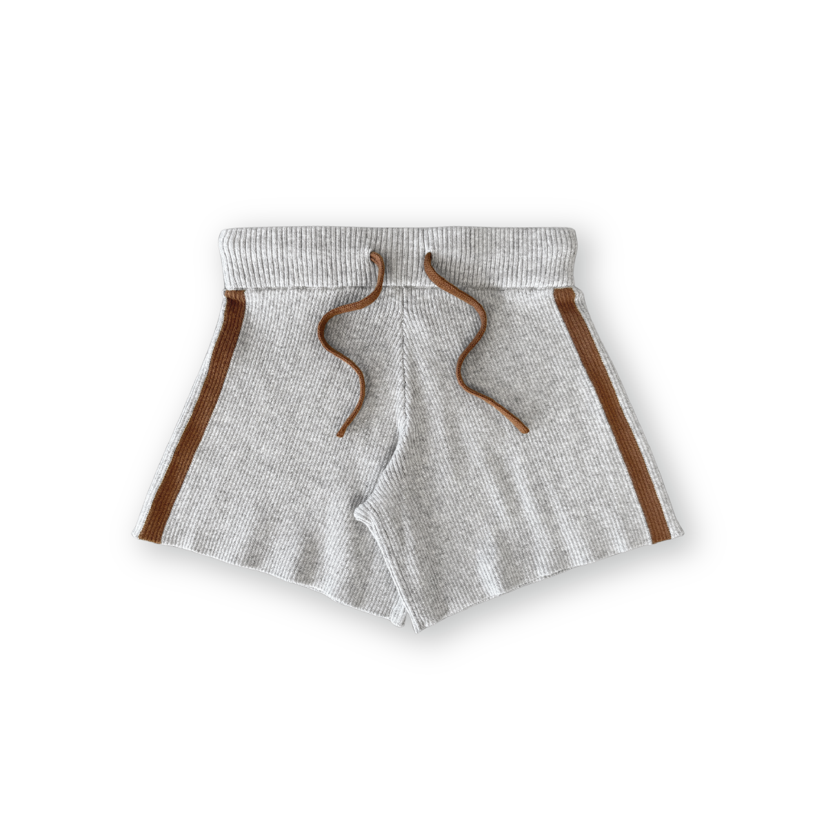 Organic Striped Ribbed Knit Shorts
