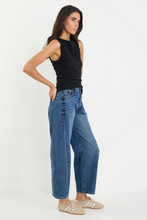Load image into Gallery viewer, Varsity Deep Blue Forward Seam Barrel Jeans
