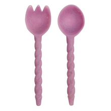 Load image into Gallery viewer, Rose Salad Servers - Orchid
