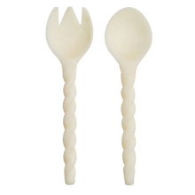 Load image into Gallery viewer, Rose Salad Servers - Pearl
