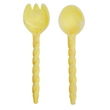 Load image into Gallery viewer, Rose Salad Servers - Aspen Gold
