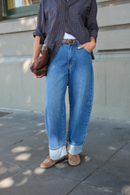 Load image into Gallery viewer, Frannie Cuffed Barrel Jeans
