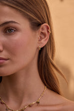 Load image into Gallery viewer, Alina Topaz Gold Huggies
