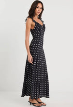 Load image into Gallery viewer, Delightful Black Polka Dot Bias Slip Maxi Dress
