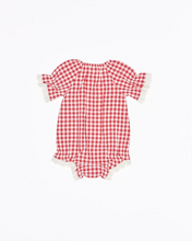 Load image into Gallery viewer, Alexa Romper-White &amp; Red check
