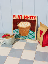 Load image into Gallery viewer, BARISTA WALL ART FLAT WHITE
