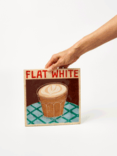 Load image into Gallery viewer, BARISTA WALL ART FLAT WHITE

