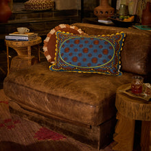 Load image into Gallery viewer, Anneliese Reversible Denim Cushion - Peridot
