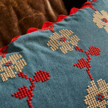 Load image into Gallery viewer, Anneliese Reversible Denim Cushion - Poppy
