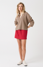 Load image into Gallery viewer, Alisa Rugby Tee-Toffee Stripe
