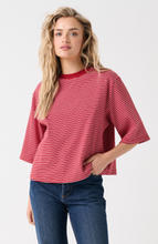 Load image into Gallery viewer, Hallie Tee-Red Stripe

