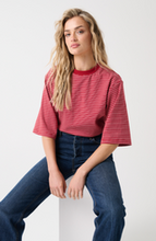 Load image into Gallery viewer, Hallie Tee-Red Stripe
