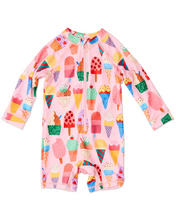 Load image into Gallery viewer, Gelato Baby Long Sleeve Zip Bathers
