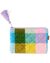 Load image into Gallery viewer, Sorbet Tartan Velvet Cosmetics Purse
