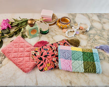 Load image into Gallery viewer, Sorbet Tartan Velvet Cosmetics Purse
