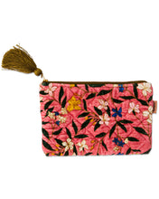 Load image into Gallery viewer, Canopy Rose Velvet Cosmetic Purse
