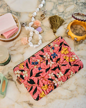 Load image into Gallery viewer, Canopy Rose Velvet Cosmetic Purse
