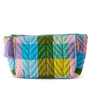 Load image into Gallery viewer, Sorbet Tartan Velvet Toiletry Bag
