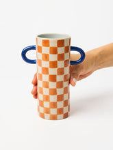 Load image into Gallery viewer, Griffe Tan Checked Bud Vase
