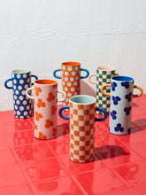 Load image into Gallery viewer, Griffe Tan Checked Bud Vase
