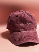 Load image into Gallery viewer, Coffee Run Baseball Cap - Burgundy
