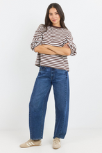 Load image into Gallery viewer, Unite Chocolate Stripe Long Sleeve Tee
