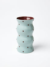 Load image into Gallery viewer, Palma Vase - Blue Brown Dotty
