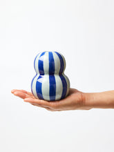 Load image into Gallery viewer, Fonda Vase - Tonal Blue Stripe
