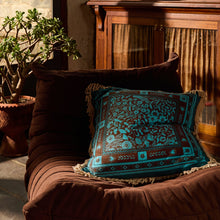 Load image into Gallery viewer, Odessa Reversible Cushion - Turquoise
