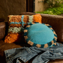 Load image into Gallery viewer, Reese Round Cushion - Turquoise
